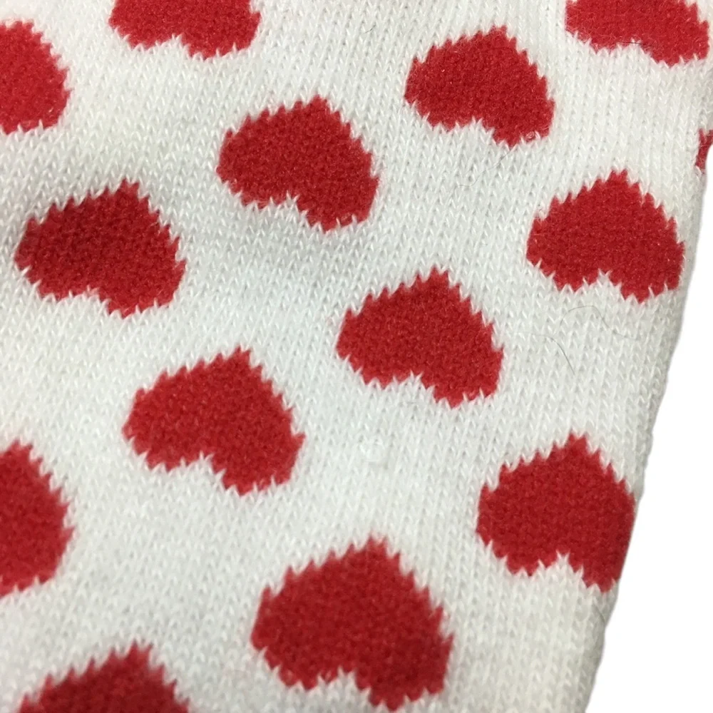 JOE BOXER Women Socks Hearts Heart Novelty Print Red White 2 Pair NWT